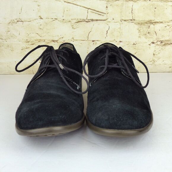 John Varvatos Star USA Suede Oxford Dress Shoes Mens 8M Black Lace Up Preppy - Picture 4 of 12